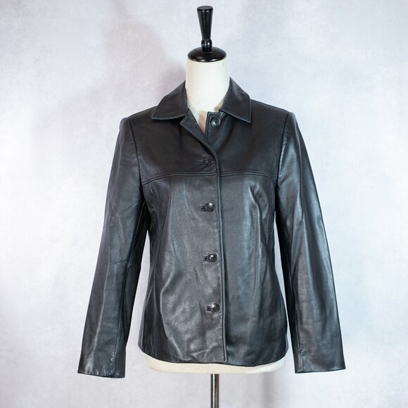 Valerie Stevens Women's Genuine Leather Jacket Black Size PS